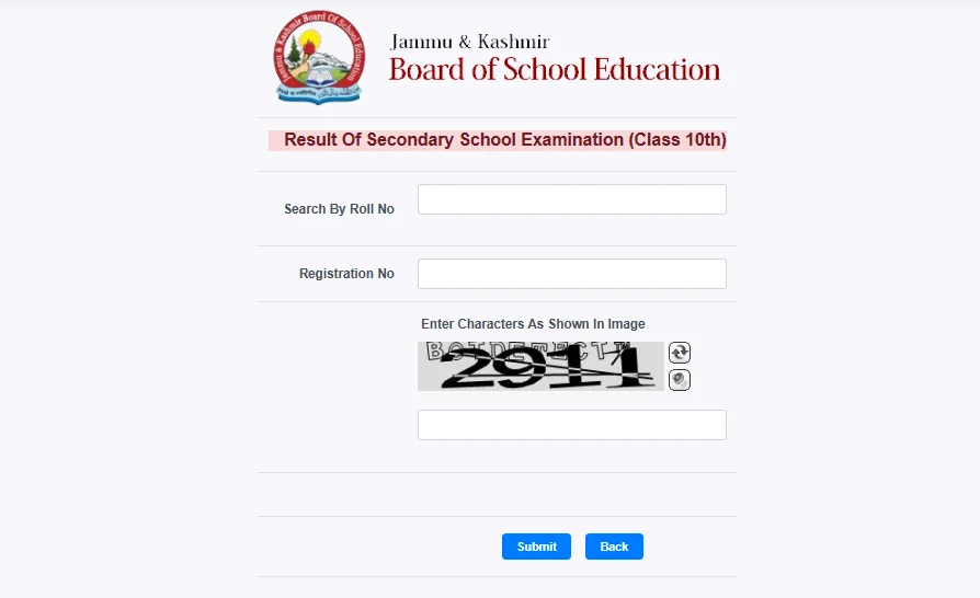 KBOSE 10th Bi Annual result 2025